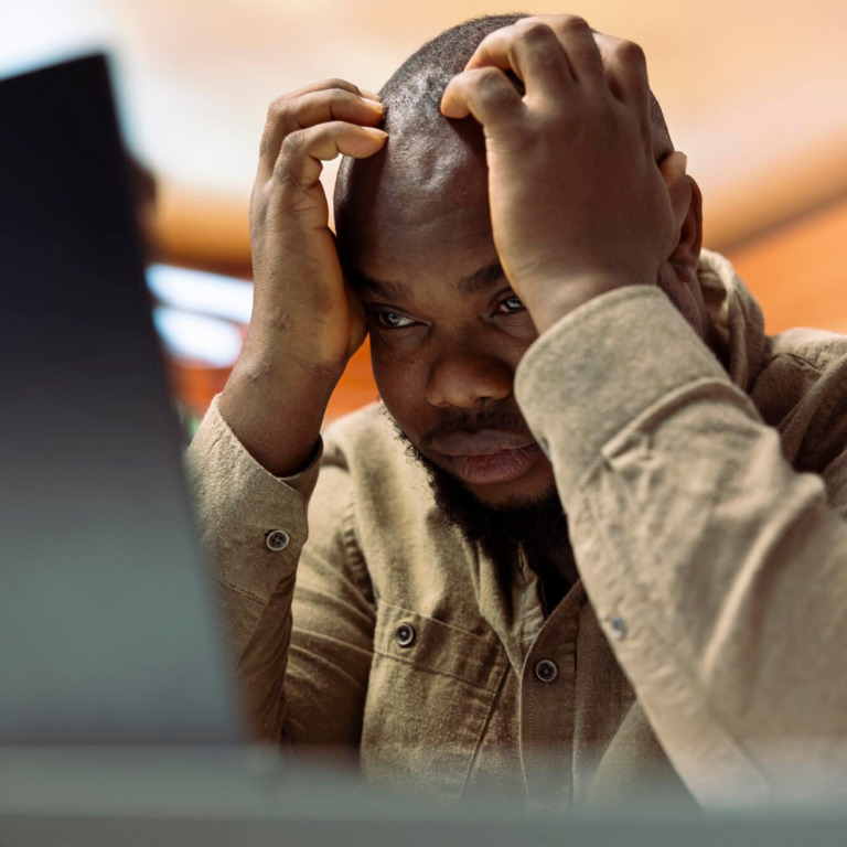 Stressed worker